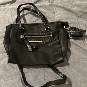 Steve Madden Black Purse with gold accents